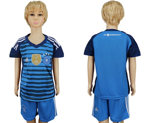 Germany Blank Blue Kid Soccer Country Jersey